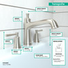 Hansgrohe 04776820 Joleena 3-Hole Roman Tub Set Trim in Brushed Nickel