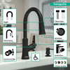 Hansgrohe 4793670 Joleena High Arc Kitchen Faucet, 2-Spray Pull-Down, 1.75 GPM in Matte Black