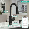 Hansgrohe 4793670 Joleena High Arc Kitchen Faucet, 2-Spray Pull-Down, 1.75 GPM in Matte Black