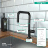 Hansgrohe 72858671 Talis N Kitchen Faucet, U-Style 1-Spray, 1.5 GPM in Matte Black