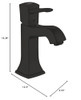 Hansgrohe 31300671 Metropol Classic Single-Hole Faucet 110 with Pop-Up Drain, 1.2 GPM in Matte Black