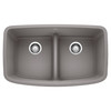 Blanco 442203 Valea Silgranit Equal Double with Low-Divide Undermount - Caf?? Brown