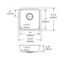 Elkay Lustertone Classic Stainless Steel 16-1/2" x 16-1/2" x 4-7/8", Single Bowl Undermount ADA Sink