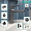 Hansgrohe 32506341 Metropol Single-Hole Faucet 110 with Lever Handle and Pop-Up Drain, 1.2 GPM in Brushed Black Chrome