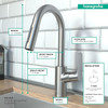 Hansgrohe 04506801 Focus Prep Kitchen Faucet, 2-Spray Pull-Down, 1.75 GPM in Steel Optic