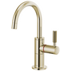 Brizo 61343LF-H-PN Litze Instant Hot Faucet with Arc Spout and Knurled Handle: Polished Nickel