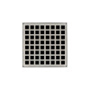 Infinity Drain 5" x 5" QDB 5-S SS Center Drain Kit: Satin Stainless