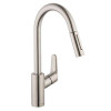 Hansgrohe 04506801 Focus HighArc Prep Kitchen w/PullDown Steel Optik