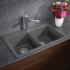 Blanco 441466 Diamond Equal Double Bowl Silgranit II- Cinder Drop In Blanco 441466 Diamond Equal Double Bowl Silgranit II- Cinder Drop In