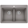 Blanco 440220 Diamond Equal Double Bowl Silgranit II- Anthracite Drop In Kitchen Sink