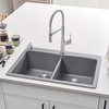 Blanco 440219 Diamond Flat Deck Silgranit Sink: Metallic Gray