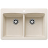 Blanco 443067: Diamond Equal Double Dual Deck Sink - Soft White