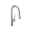 Hansgrohe 72813801 Talis S 2-Spray HighArc Kitchen Faucet, Pull-Down, 1.75 GPM Steel Optik