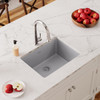 Elkay Quartz Classic 24-5/8" x 18-1/2" x 9-1/2" Single Bowl Undermount Sink Greystone