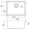 Elkay Quartz Classic 24-5/8" x 18-1/2" x 9-1/2" Single Bowl Undermount Sink Greystone