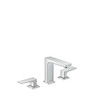 Hansgrohe 32518821 Metropol 110 Widespread Faucet with Lever Handles without Pop-Up, 1.2 GPM Brushed Nickel