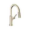 Hansgrohe 04853830 Locarno Prep Kitchen Faucet, 2-Spray Pull-Down, 1.75 GPM in Polished Nickel