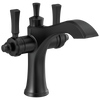 Delta Dorval 856-BL-DST Two Handle Single Hole Monoblock Bathroom Faucet in Matte Black Finish