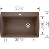 Blanco 440192 Diamond Super Single Bowl Silgranit II: Cafe Brown Drop In Kitchen Sink