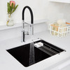 Blanco 442924: Liven Collection 25" Drop-in or Undermount Mount Laundry Sink - Coal Black