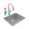 Elkay Crosstown 18 Gauge Stainless Steel 22-1/2" x 18-1/2" x 9" Single Bowl Undermount Sink Kit with Filtered Faucet