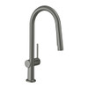 Hansgrohe 72846341 Talis N High Arc Kitchen Faucet, A-Style, 2-Spray Pull-Down, 1.75 GPM in Brushed Black Chrome