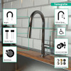Hansgrohe 72846341 Talis N High Arc Kitchen Faucet, A-Style, 2-Spray Pull-Down, 1.75 GPM in Brushed Black Chrome