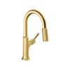 Hansgrohe 04853250 Locarno Prep Kitchen Faucet, 2-Spray Pull-Down, 1.75 GPM in Brushed Gold Optic