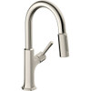 Hansgrohe 4853800 Locarno Prep Kitchen Faucet, 2-Spray Pull-Down, 1.75 GPM in Steel Optic