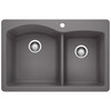 Blanco 441466 Diamond Equal Double Bowl Silgranit II- Cinder Drop In