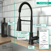 Hansgrohe 04792670 Joleena Semi-Pro Kitchen Faucet, 2-Spray, 1.75 GPM in Matte Black