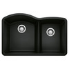 Blanco 442909: Diamond Collection 32" Double Bowl Kitchen Sink - Coal Black