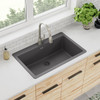 Elkay Quartz Classic 33" x 20-7/8" x 9-7/16" Single Bowl Drop-in Sink Dusk Gray