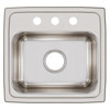 Elkay Lustertone Classic Stainless Steel 17" x 16" x 7-5/8", 3-Hole Single Bowl Drop-in Sink