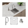 Elkay Crosstown 18 Gauge Stainless Steel 18-1/2" x 18-1/2" x 9" Single Bowl Undermount Sink & Faucet Kit with Bottom Grid & Drain