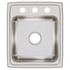 Elkay Lustertone Classic Stainless Steel 17" x 20" x 7-5/8", 3-Hole Single Bowl Drop-in Sink with Quick-clip