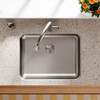 Elkay Lustertone Classic Stainless Steel, 23-1/2" x 18-1/4" x 5-3/8", Single Bowl Undermount ADA Sink w/Perfect Drain