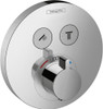 Hansgrohe 15743001 ShowerSelect S Thermostatic Trim for 2 Functions, Round in Chrome