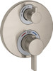 Hansgrohe 15757821 Ecostat S Thermostatic Trim with Volume Control in Brushed Nickel