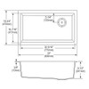 Elkay Quartz Classic 33" x 18-3/4" x 9-1/2" Single Bowl Undermount Sink White