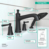 Hansgrohe 4777670 Joleena 4-Hole Roman Tub Set Trim with 1.75 GPM Handshower in Matte Black