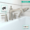 Hansgrohe 04777820 Joleena 4-Hole Roman Tub Set Trim with 1.75 GPM Handshower in Brushed Nickel