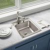 Elkay Lustertone Classic Stainless Steel 17" x 20" x 7-5/8" 2-Hole Single Bowl Drop-in Sink