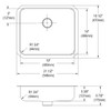 Elkay Lustertone Classic Stainless Steel, 21-1/2" x 18-1/2" x 5-3/8" Single Bowl Undermount ADA Sink w/Perfect Drain