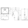 Elkay Crosstown 18 Gauge Stainless Steel 22-1/2" x 18-1/2" x 9" Single Bowl Undermount Sink & Faucet Kit with Drain
