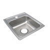 Elkay Lustertone Classic Stainless Steel 15" x 17-1/2" x 5-1/2" 1-Hole Single Bowl Drop-in ADA Sink