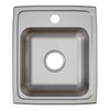 Elkay Lustertone Classic Stainless Steel 15" x 17-1/2" x 5-1/2" 1-Hole Single Bowl Drop-in ADA Sink