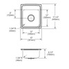 Elkay Lustertone Classic Stainless Steel 15" x 17-1/2" x 6-1/2", MR2-Hole Single Bowl Drop-in ADA Sink