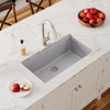 Elkay Quartz Classic 33" x 18-7/16" x 9-7/16" Single Bowl Undermount Sink Greystone