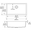 Elkay Quartz Classic 33" x 18-7/16" x 9-7/16" Single Bowl Undermount Sink Greystone